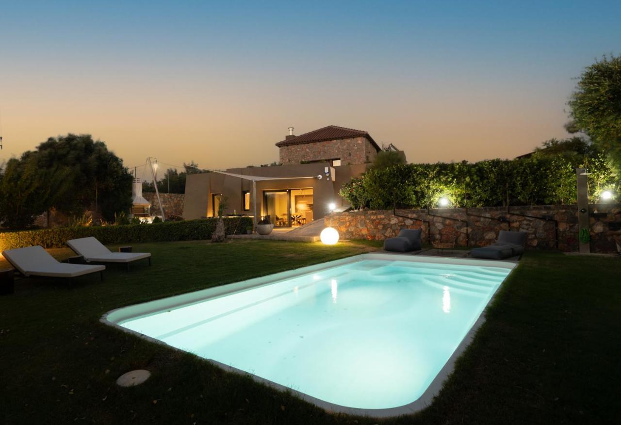 Lithari Luxury Villa With Private Pool, Your Perfect Retreat, Crete อายิโอสนิโกลาโอส ภายนอก รูปภาพ