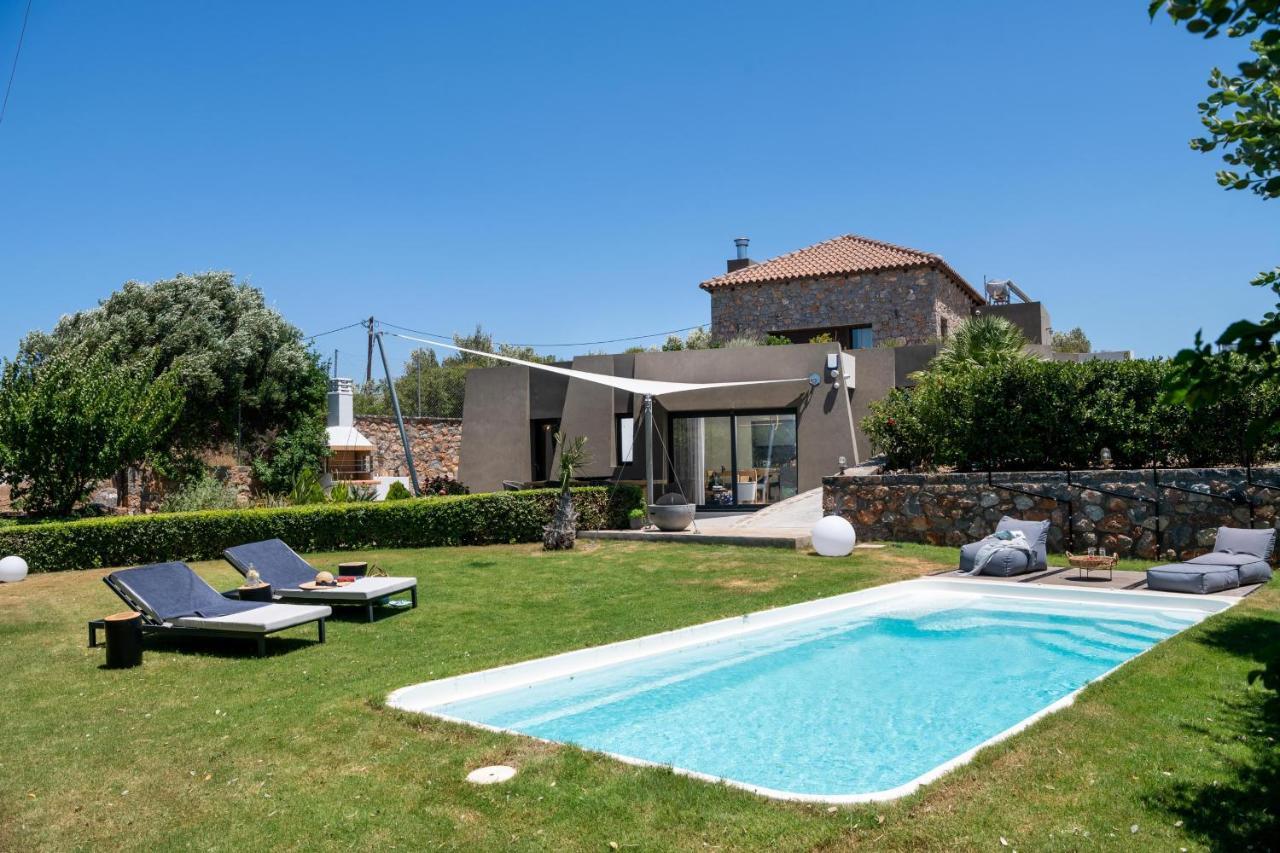 Lithari Luxury Villa With Private Pool, Your Perfect Retreat, Crete อายิโอสนิโกลาโอส ภายนอก รูปภาพ